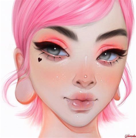 Pin by Shonny on Pink Art | Realistic art, Creative art, Digital portrait art