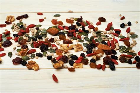 Mix Nuts Seeds and Dry Fruits Stock Photo - Image of poppy, collection: 48697594