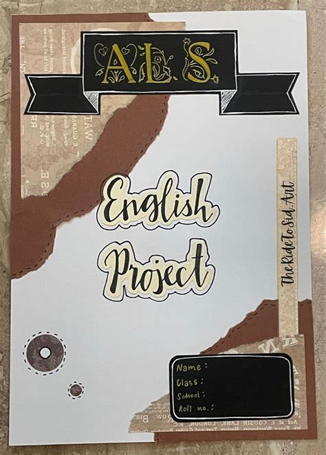 English project cover page! in 2022 | English projects, Cover page for project, School book covers