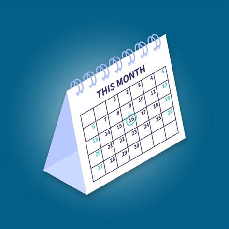 Premium Vector | A calendar with a blue background and the date of this ...