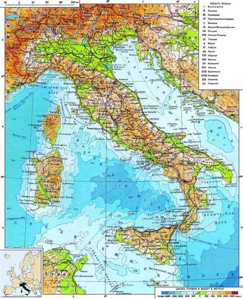 Photos Of Italy | Detailed physical map of Italy. Italy detailed physical map. | Italy map, Map ...