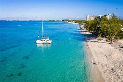 Seven Mile Beach in the Cayman Islands Stock Image - Image of cayman ...