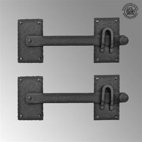 2 Lift Gate Lock Black Wrought Hand Forged Iron Gate Latch 12 Inch