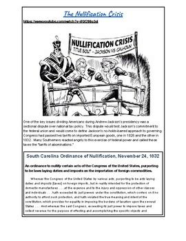 Nationalism v. Sectionalism Andrew Jackson faces the Nullification Crisis