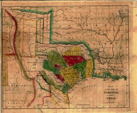 Map of the State of Coahuila and Texas, 1836 | TSLAC