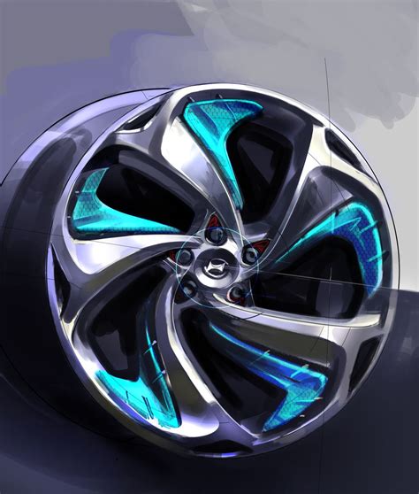 Hyundai i flow Concept Wheel Design Sketch - Car Body Design