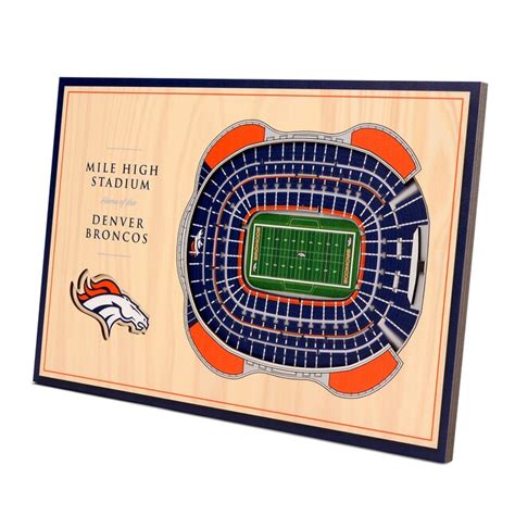 StadiumViews Denver Broncos 3D Stadium Display Youthefan 8-in H x 12-in ...