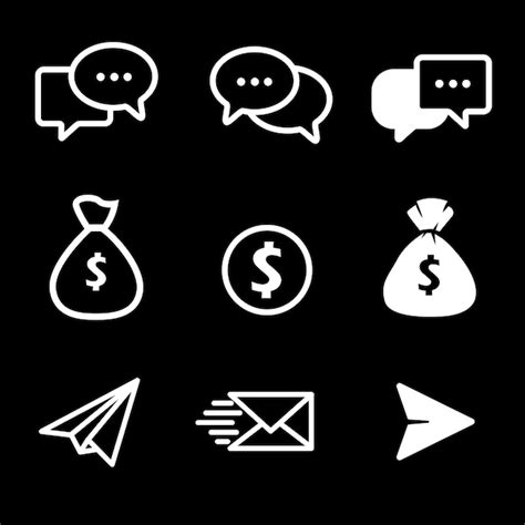 Premium Vector | Set of black and white web icons. website icon vector ...