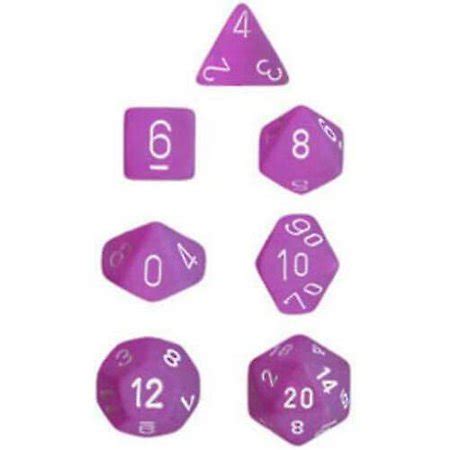 D7 Die Set Dice Frosted Poly (7 Dice)Purple/White | Walmart Canada