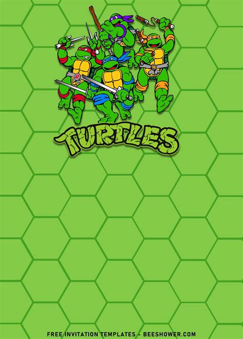 Ninja Turtle Shell Pattern Background