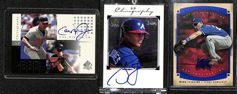 Lot Detail - Baseball Card Lot - Cal Ripken Jr. & Andruw Jones Autographs, Mark Teixieira 1/1 Card!