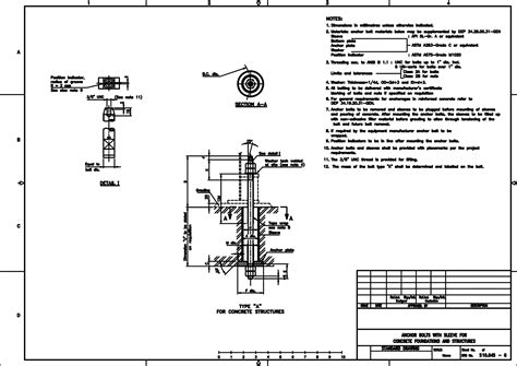 anchor bolts with sleeve for concrete foundations and structures - CAD Files, DWG files, Plans ...