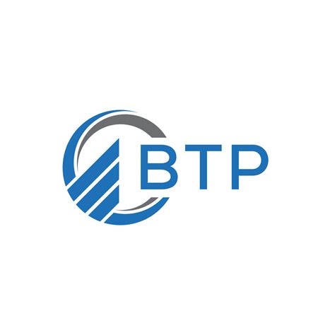 btp plano contabilidad logo diseño en blanco antecedentes. btp creativo ...