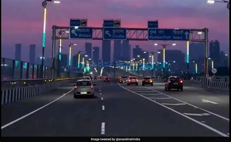 ''Fine Piece Of Engineering'': Anand Mahindra ''Finally'' Takes A Drive On Atal Setu, Shares Video