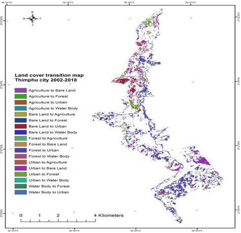 LULC transition map of Thimphu city. | Download Scientific Diagram