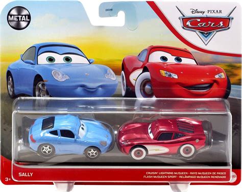 Buy Disney and Pixar Cars 3 Cruisin' Lightning McQueen & Sally 2-Pack, 1:55 Scale Die-Cast Fan ...