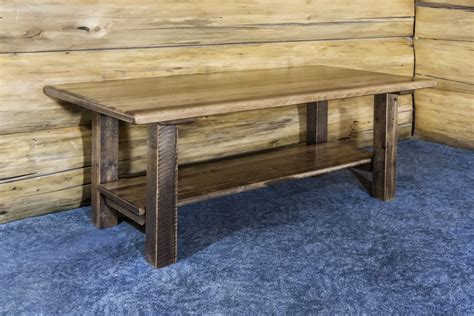 Rustic Pine Coffee Tables (MW) - Sisters Log Furniture