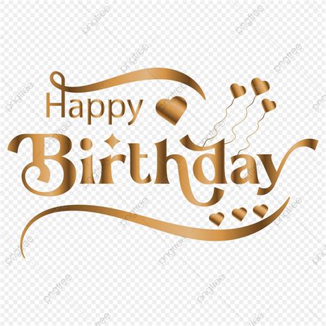 Happy Birthday Text Vector PNG Images, Happy Birthday Golden Text, Happy Birthday, Happy ...