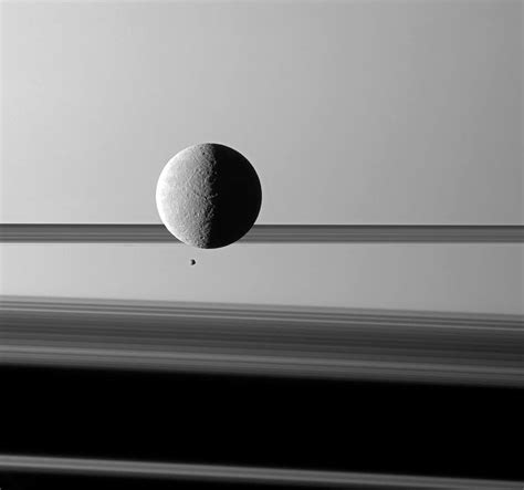 Saturn's moon Rhea and Epimetheus | International Space Fellowship