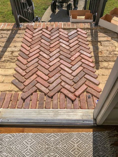 How to install and mortar wash a herringbone brick patio. | Brick patios, Patio flooring, Brick ...