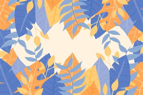 Free Vector | Tropical flowers background for zoom