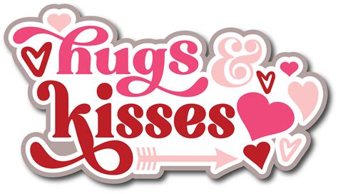 Hugs & Kisses - Scrapbook Page Title Sticker | Scrapbook pages ...