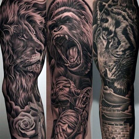 Sleeve Tattoo Lion