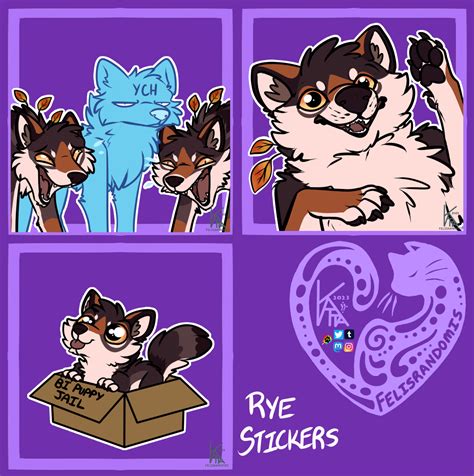 Rye Stickers 3 - By @felisrandomis on Itaku