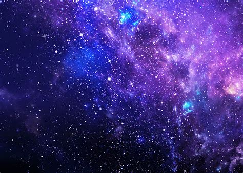 Cosmic Background With Twinkling Stars, Desktop Wallpaper, Wallpaper, Purple Background Image ...