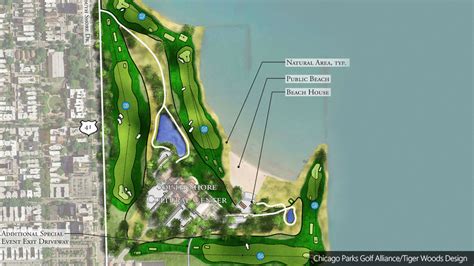 Revised layout unveiled for proposed Tiger Woods design in Chicago