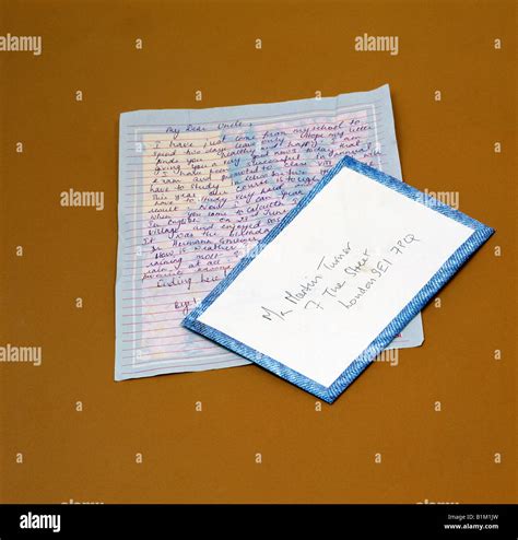 Letter & Envelope Stock Photo - Alamy