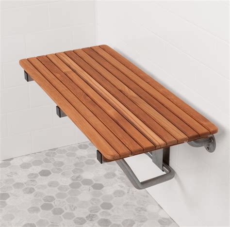 34" Wide Teak ADA Wall Mount Shower Seat – Teakworks4u