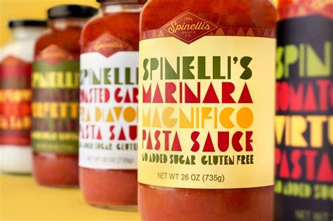 Spinelli’s Sauce Co. Packaging - Graphis Design Annual 2020 / Designed by Ellen Bruss Design ...