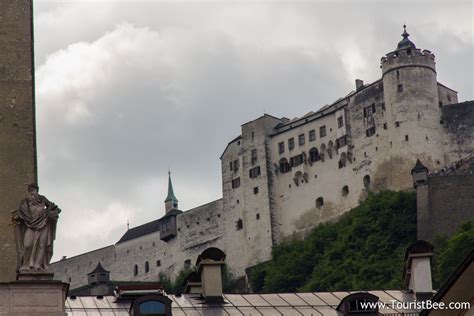 Salzburg, Austria - Hohensalzburg Fortress sits high up on the hill top ...