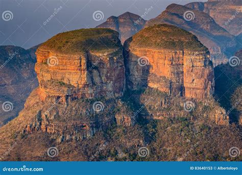 The Three Rondavels, South Africa Stock Image - Image of landscape ...