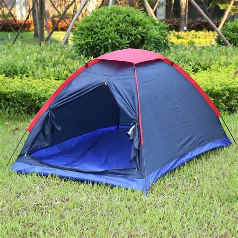 Two Person Camping Tent Outdoor Camping Tent Kit Fiberglass Pole Water ...