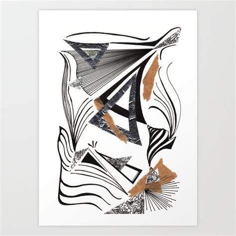 Asymmetrical Collage 2 (7.24) Art Print by line. | Society6