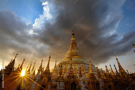 Shwedagon Pagoda Stock Photo | Adobe Stock