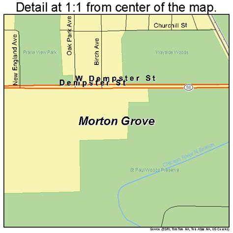 Morton Grove Illinois Street Map 1750647