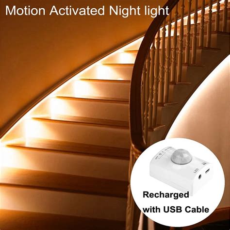 Motion Sensor Led Light Motion Activated Bed Light LED Strip Sensor Night Light Illumination ...