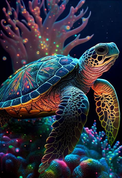 Magical turtle | Sea turtle artwork, Turtle painting, Turtle wallpaper