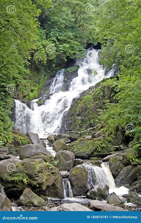 Torc Waterfall in Killarney National Park, Ireland Stock Image - Image ...