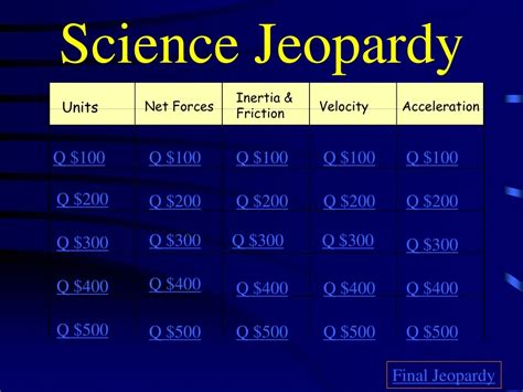 PPT - Science Jeopardy PowerPoint Presentation, free download - ID:162664