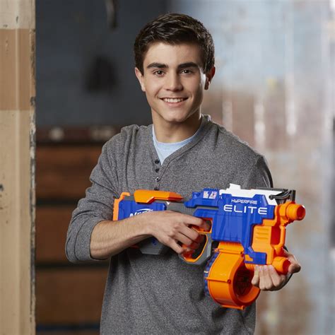 Nerf HyperFire Motorized Elite Blaster, 25-Dart Drum, Fires Up To 5 Darts Per Second, Includes ...