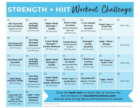 Get fit this fall with this 30 day fitness challenge! This follow-along ...