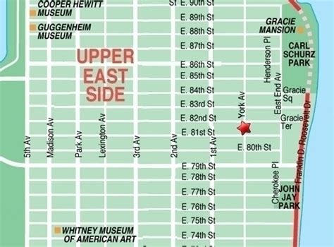 Upper East Side Map Nyc