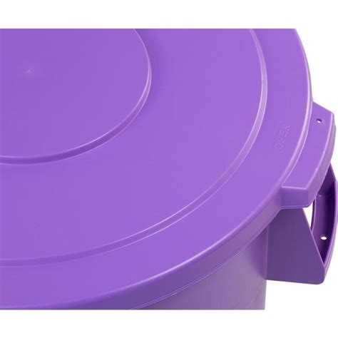 Carlisle Bronco™ Round Waste Bin Trash Container Lid 44 Gallon- Purple ...