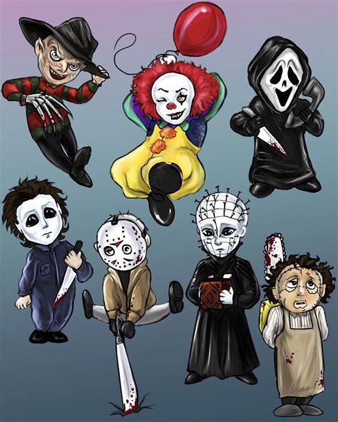 Horror Movie Characters Drawings Easy