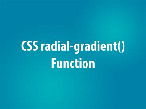 CSS radial-gradient() Function - Lena Design