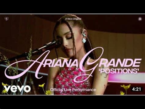 positions by Ariana Grande- LIVE video - YouTube